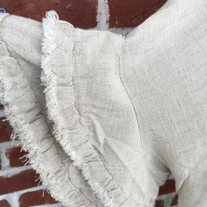 Umgee Textured Ruffle Sleeve Notched Top main image 0